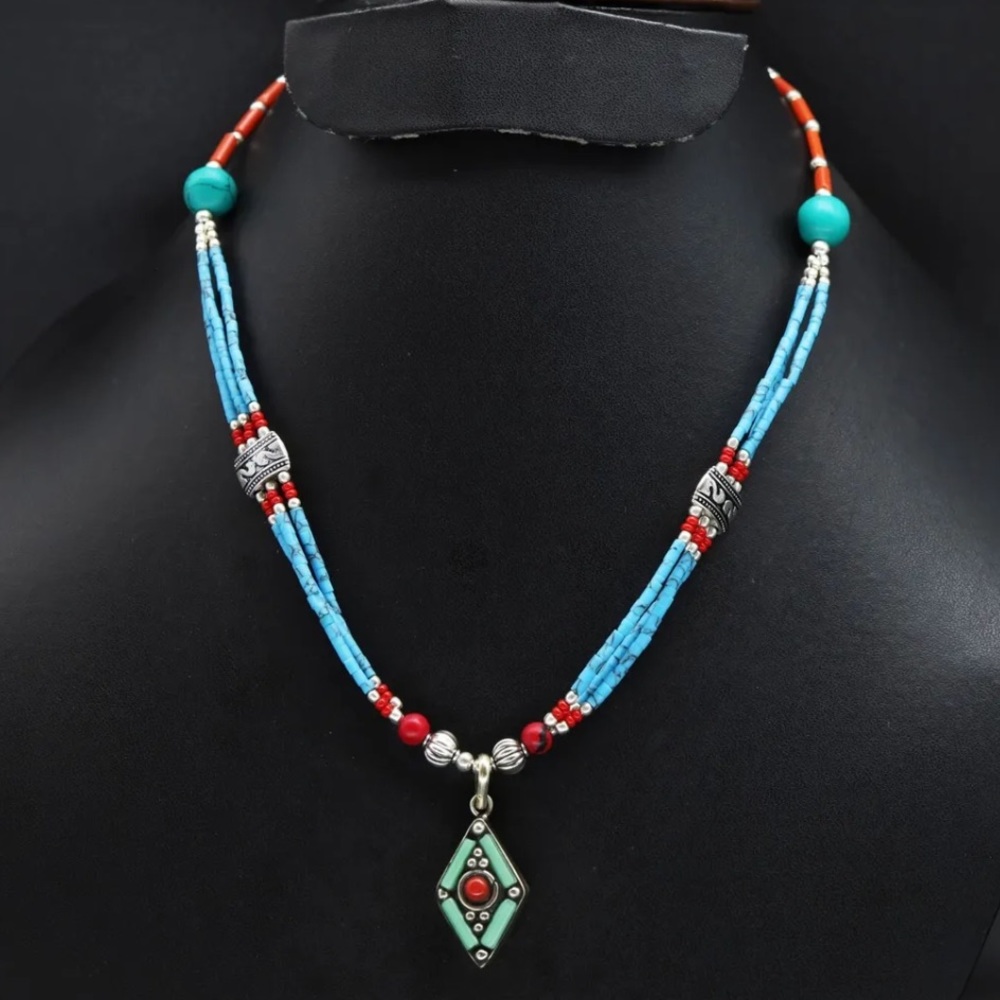 Turquoise, Lapis and Coral necklaces - Picture 14 of 15